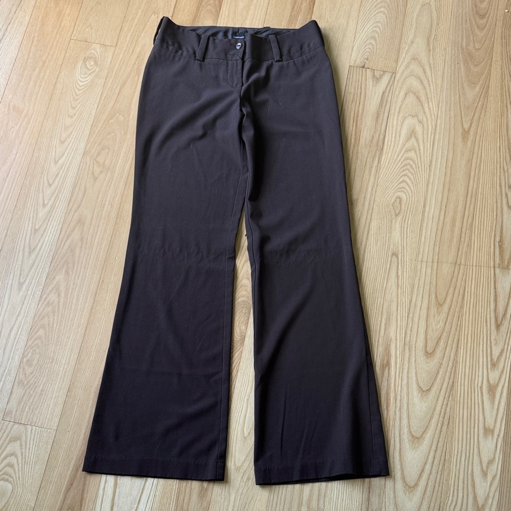 Cambridge BCX Brown Dress Pants Size 5 Mid Rise Slight Flare Leg